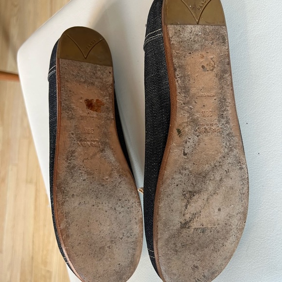 Jean Prada flat shoes with ribbon bow - size 8 1/2 - Picture 3 of 9
